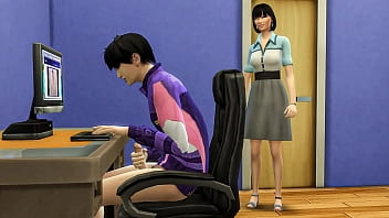 Chinese step mummy catches her stepson milking in front of the computer watching pornography flicks and then helps him have hook-up with her for the very first-ever time - Korean step-mother