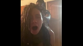 Jaw-dropping latina dreadhead gets arched over kitchen counter and gets her brains torn up out